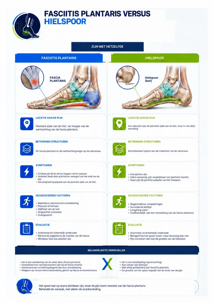 Fasciitis plantaris versus hielspoor