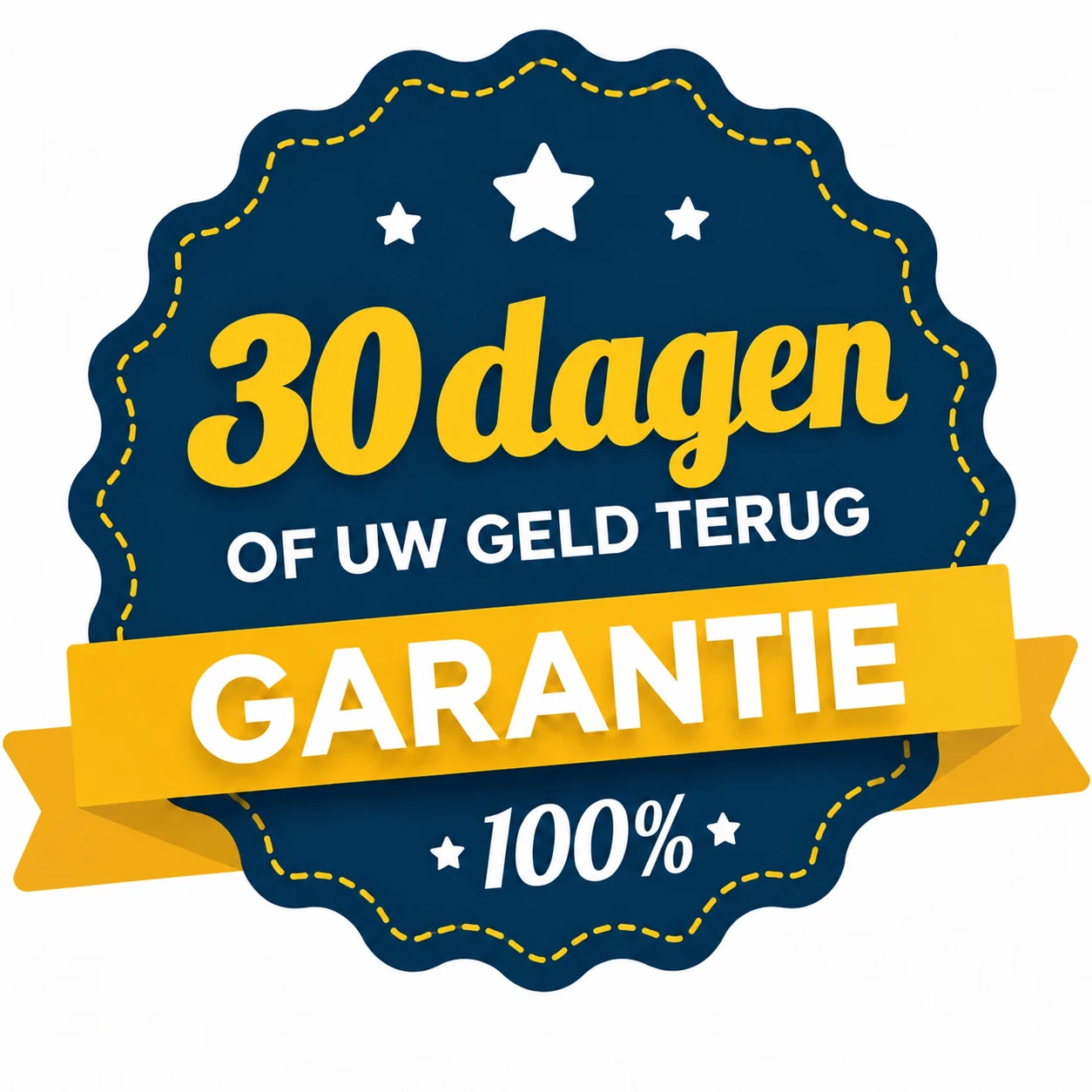 30 dagen garantie of uw geld terug